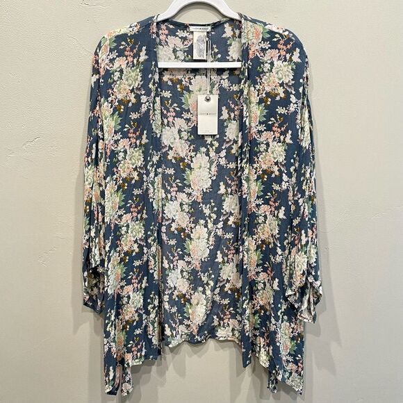 NWT Lucky Brand Floral Kimono - One Size - Picture 1 of 10